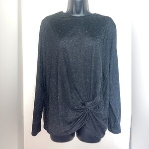 Charlie Paige Long Sleeve sparkle knotted top
